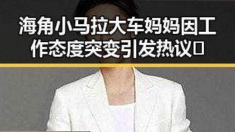 海角小马拉大车妈妈因工作态度突变引发热议🚨